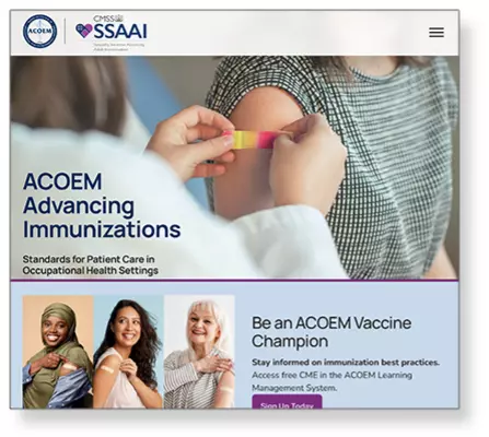 ACOEM website's Vaccination awareness podcast